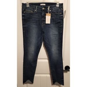 Good American Good Legs front triangle jeans 14 32 NEW NWT